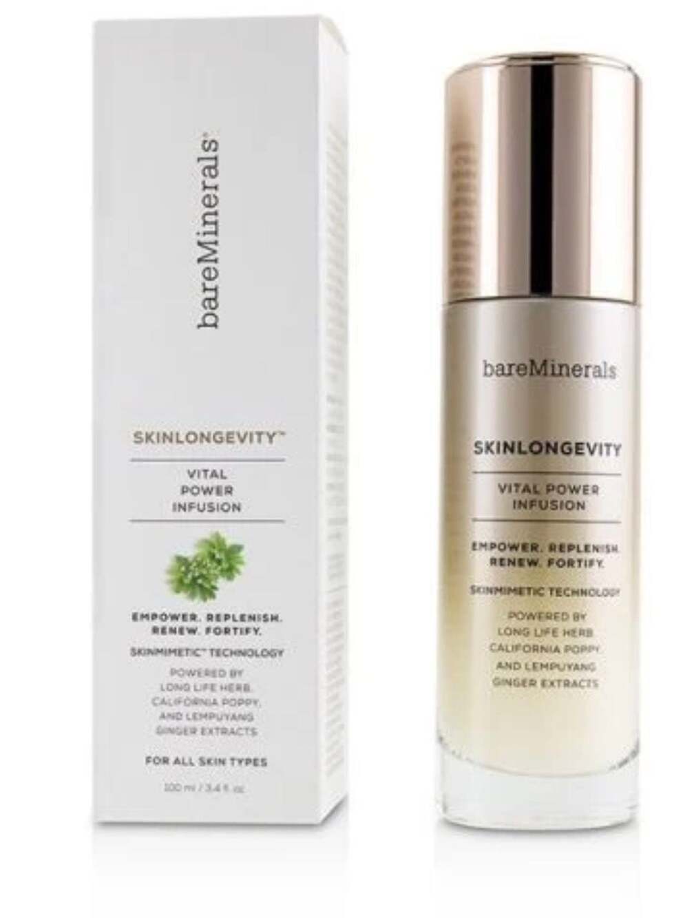 Bare Minerals Skinsorials: Skinlongevity Vital Power Infusion 1.7 oz.  New! Fast